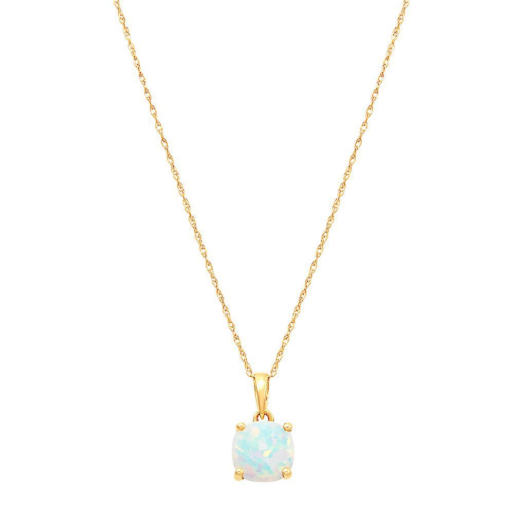 14K Yellow Gold Diamond Cut Cable Opal Necklace 6.34 Carats - Moriartys Gem  Art